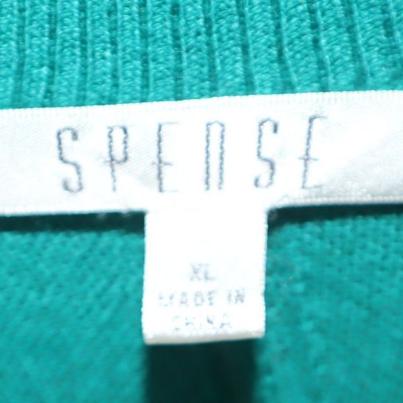 Spense Green Long Sleeve Sweater with Zipper on Back Women's Size XL - Picture 6 of 7